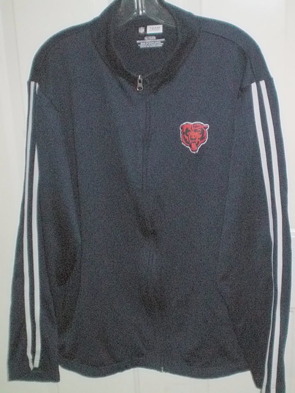 Chicago Bears NFL Full Zip Warm Up Jacket Size XL